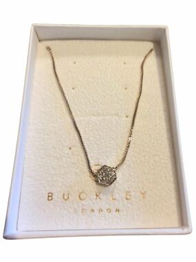 Buckley London Hera Hexagonal Pave Crystal Necklance